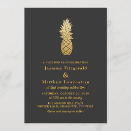 Tropical Elegance | Ananas Bröllop Inbjudningar