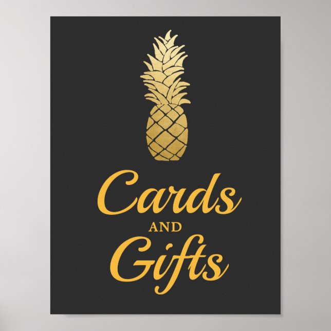 Tropical Elegance | Ananas- och presentkort Poster (Framsidan)