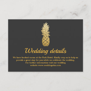 Tropical Elegance Information om ananas Bröllop Inbjudningar