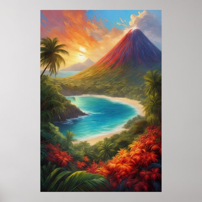Tropical Elegance, Orange Dusk Poster (Framsidan)