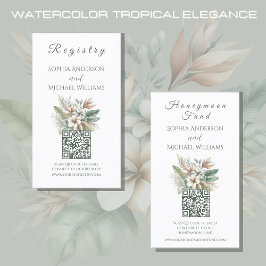 Tropical Elegance - Registry-Honeymoon Visitkort