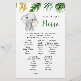 Tropical Elephant Boy Shower Purwer Game