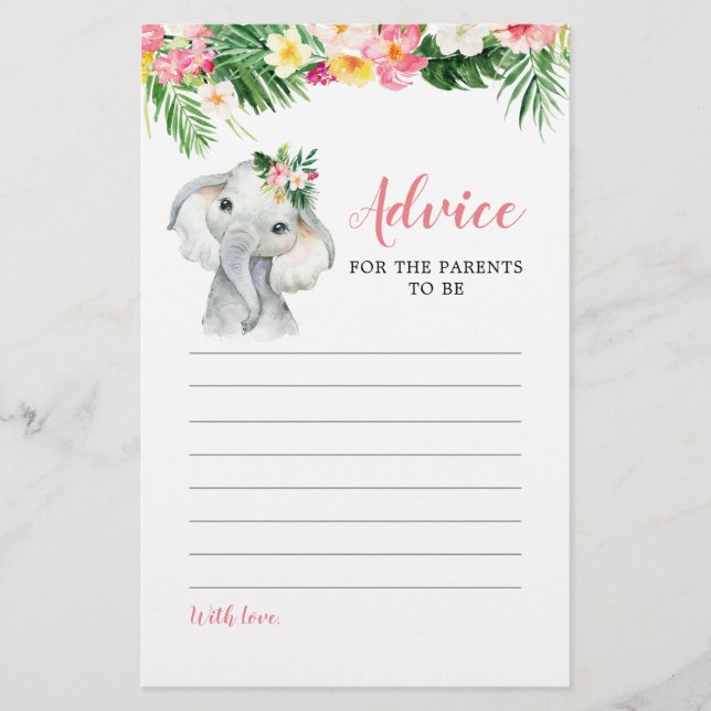 Tropical Elephant Girl Advice for Parants (Framsida)