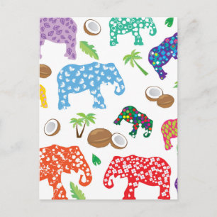 Tropical Elephants Vykort