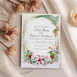 Tropical Enchanted Garden Wedding-inbjudan Inbjudningar