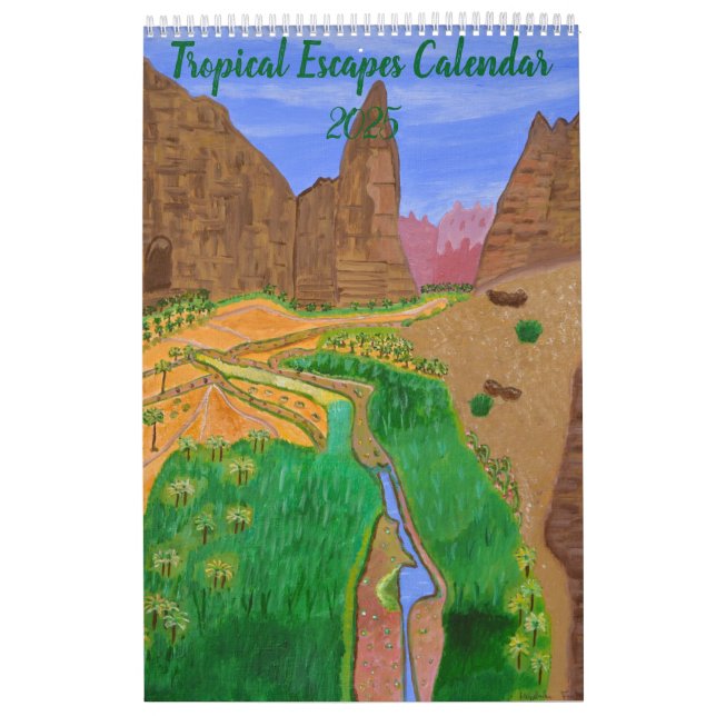 Tropical Escapes Calendar 2025 Kalender (Omslag)