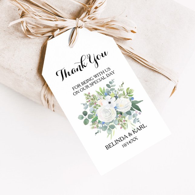 Tropical Eucalyptus Greenery Tack Presentetikett (Skapare uppladdad)