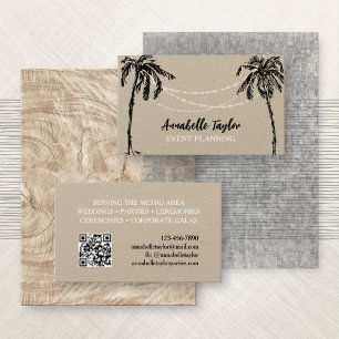 Tropical Event Party Planner Visitkort