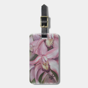 TROPICAL EXOTIC ORCHID PERSONLIG LUGGAGE TAG BAGAGEBRICKA