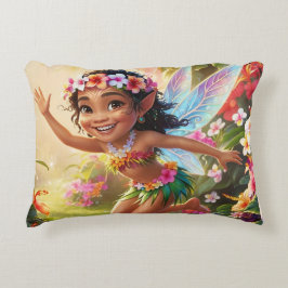 Tropical Fairy Hälsning Prydnadskudde