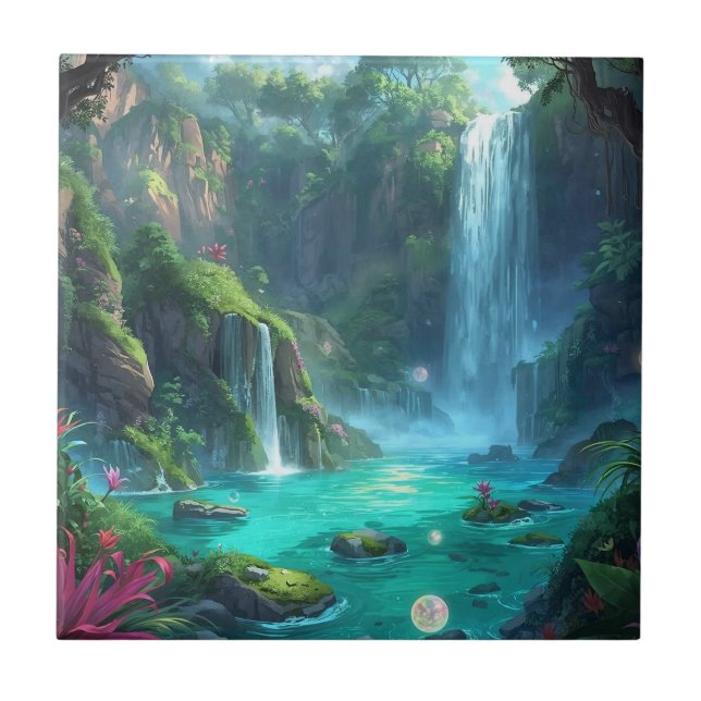 Tropical Falls & Crystal Glow Kakelplatta (Framsidan)