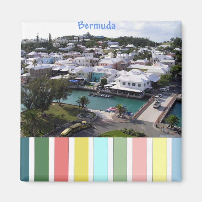 Tropical Färg of Bermuda Magnet (Framsidan)