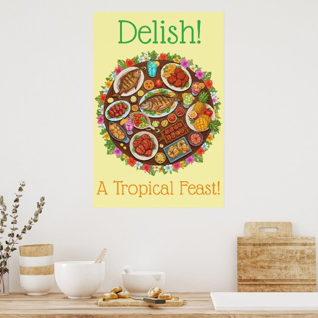 Tropical Feast Poster (Kök)