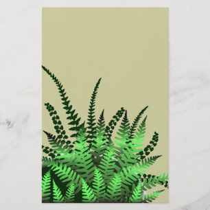 Tropical Ferns Stationary Brevpapper