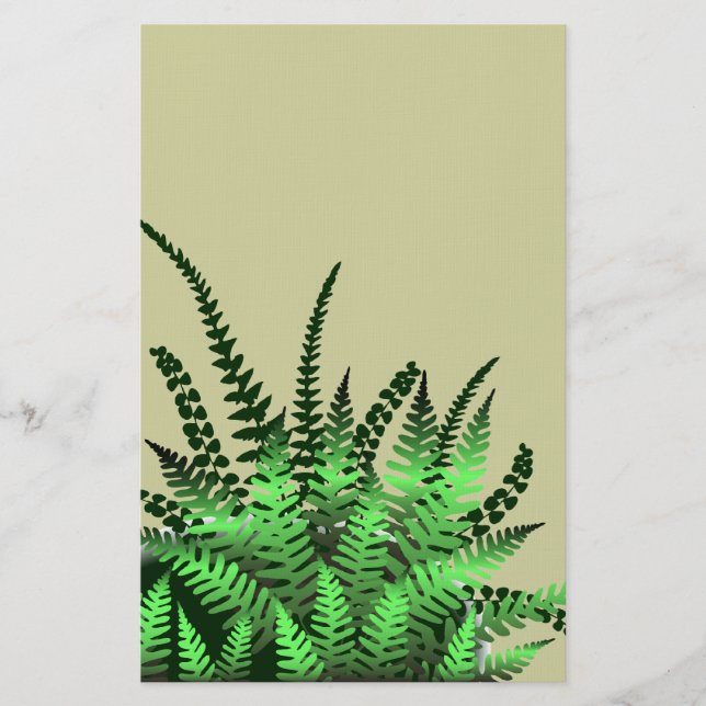 Tropical Ferns Stationary Brevpapper (Framsida)