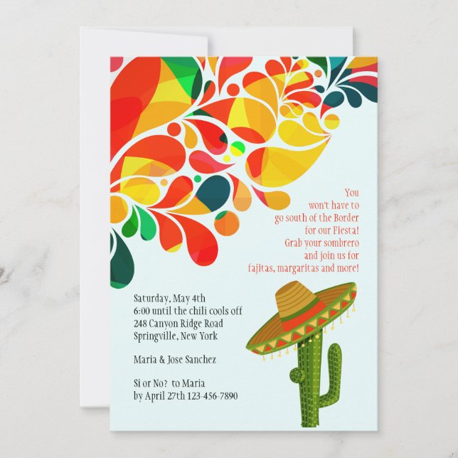 Tropical Fiesta Cinco de Mayo-inbjudan Inbjudningar (Framsida)