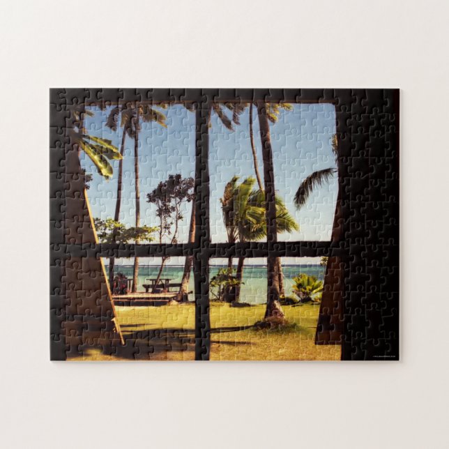 Tropical Fiji Beach Scene 11x14 252pc jpcna Pussel (Horisontell)