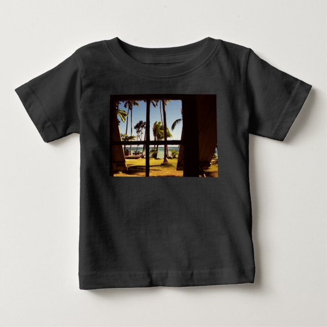 Tropical Fiji Beach Scene iccna T Shirt (Framsida)