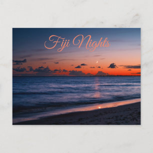 Tropical Fiji Nght Beach Vykort