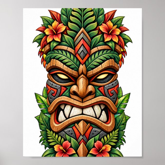 Tropical Flame Mask Affisch (Framsidan)