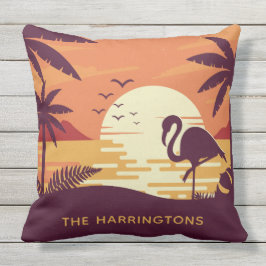 Tropical Flamingo anpassade namn kastkuddar Kudde