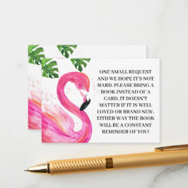 Tropical Flamingo Bird Bokar för begäran Baby Tilläggskort