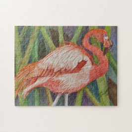 Tropical Flamingo Bird Pussel