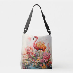 Tropical Flamingo Fantasy Paradise Bloom Axelväska