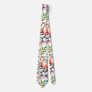 Tropical Flamingo Hibiscus Tie Slips