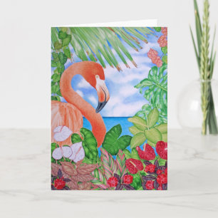 Tropical Flamingo Kort