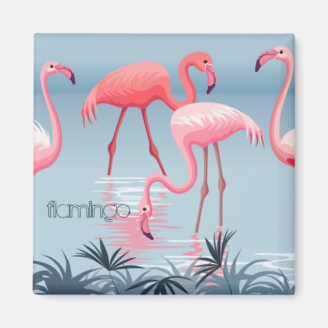 Tropical Flamingo Magnet (Framsidan)