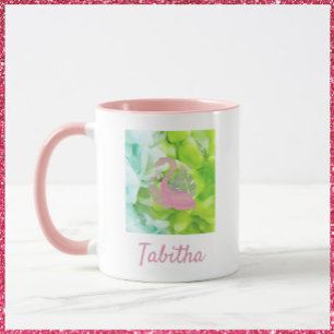 Tropical Flamingo och Handflatan Mugg