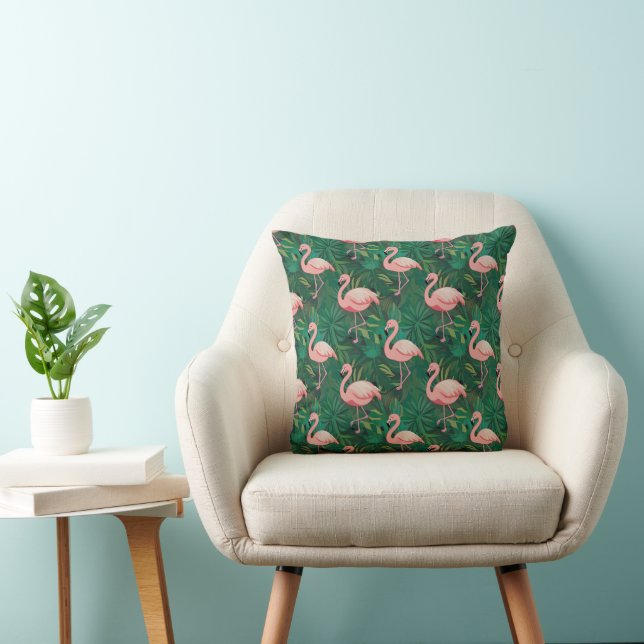 Tropical Flamingo Pattern Kudde (Stol)