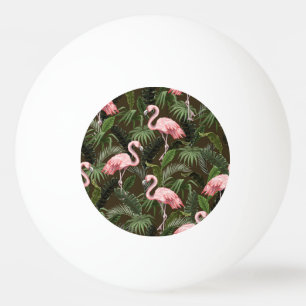 Tropical Flamingo Pattern: Vintage Löv Pingisboll