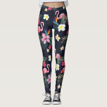 Tropical Flamingo Print, Exotic Botanical Flowers