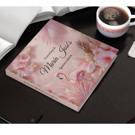 Tropical Flamingo Quinceañera, custom Gästböcker