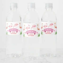 Tropical Flamingo Vattenflaskor Etikett