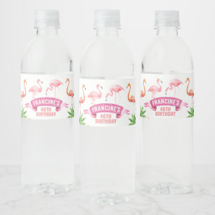 Tropical Flamingo Vattenflaskor Etikett
