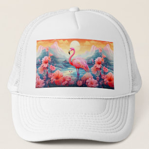 Tropical Flamingo with Flowers-76280 Keps
