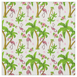 Tropical Flamingos and Flowers Tyg
