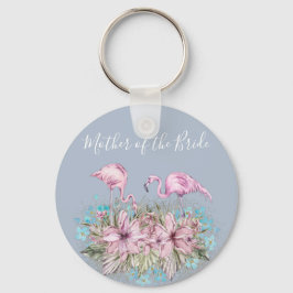 Tropical Flamingos Bröllop Nyckelring