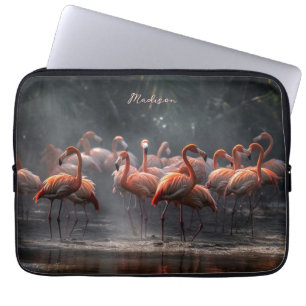 Tropical Flamingos-eget namn Laptop Fodral