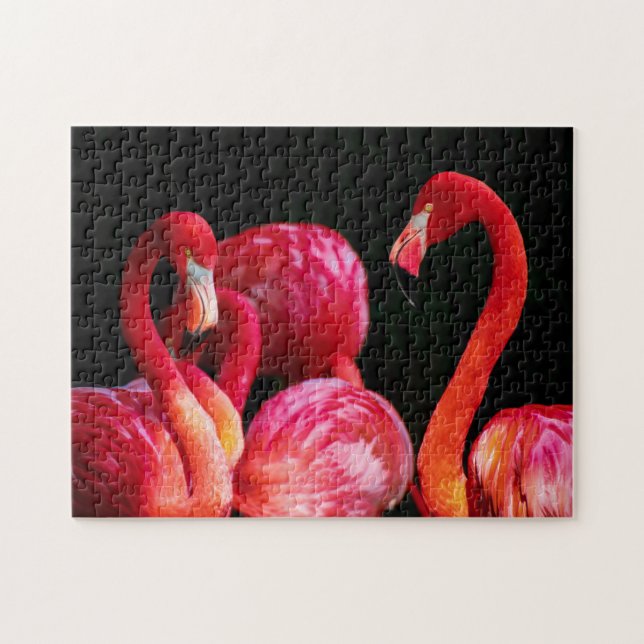 Tropical Flamingos Puzzle Pussel (Horisontell)