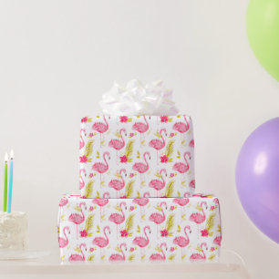 Tropical Flamingos Wrapping Papper Presentpapper