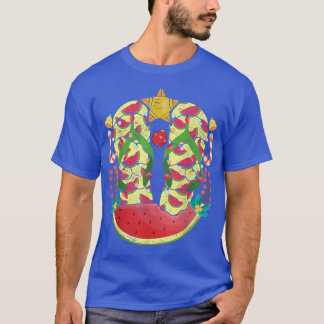 Tropical Flinflip flops Watermelon Julafton Ljus C T Shirt