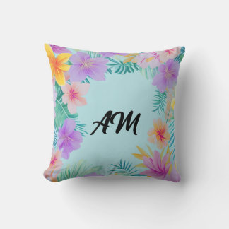 Tropical Floral Border Summer Aesthetic  Kudde