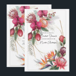 Tropical Floral Paradise Botanical Gold  Inbjudningar<br><div class="desc">customize for any event</div>