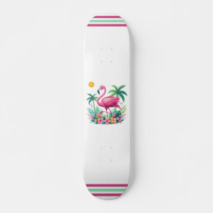 Tropical/Florida rosa flamingo Mini Skateboard Bräda 18,5 Cm