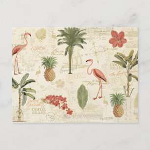 Tropical Floridian Mönster Vykort