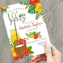 Tropical Flower Luau Party
